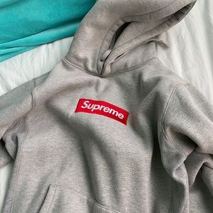 Original Supreme Box Logo Hoodie Grey